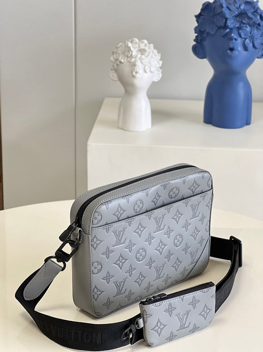 Bolsa LV DUO MESSENGER Cinzenta